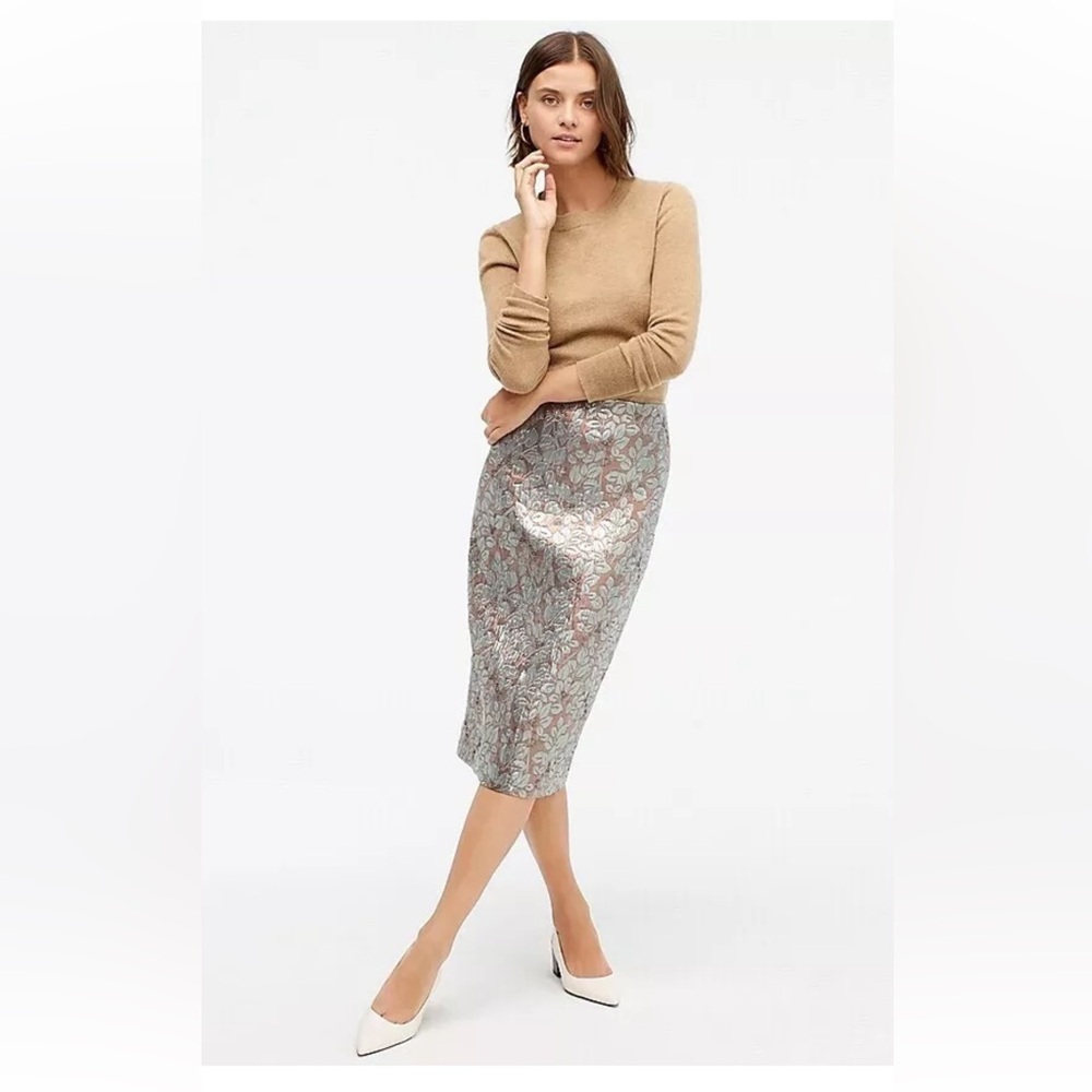 JCrew Collection NWT Metallic Pencil Skirt, 4